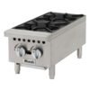 2 Burner Hot Plate 12” Wide Counter-top Hot Plate
