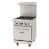 24” Wide, 4 Burner Liquid Propane Gas Range