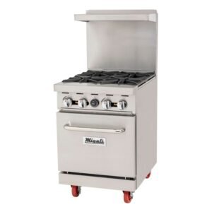 24” Wide, 4 Burner Natural Gas Range