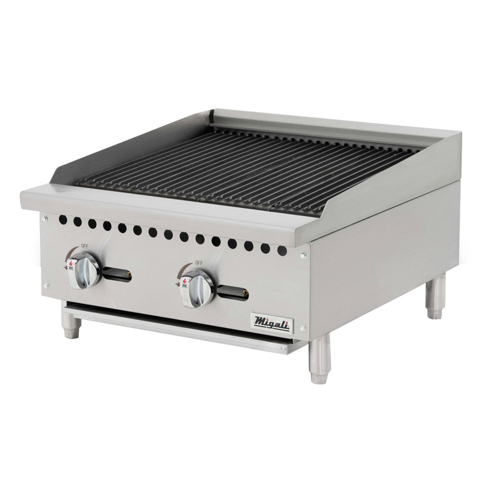 24″ Migali Wide Char-Rock Broiler