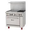36” Wide, 2 Burner Liquid Propane Range with 24”Griddle, Left side