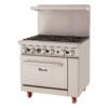 36” Wide, 6 Burner Liquid Propane Range