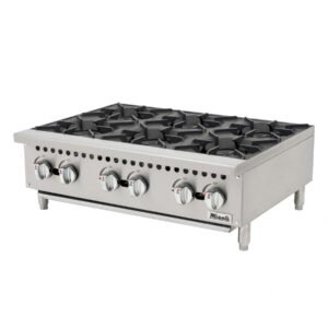 6 Burner Hot Plate, 36” Wide Counter-top Hot Plate