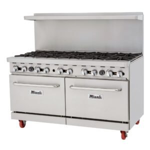 60” Wide, 10 Burner, Liquid Propane Gas Range & Oven
