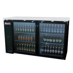 60″ Migali Glass Door Back Bar Refrigerator