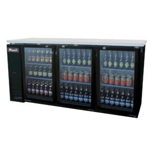 72″ Migali Glass Door Back Bar Refrigerator