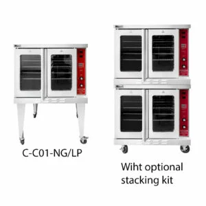 Alternative view of -Stack Kit for Double Convection Oven