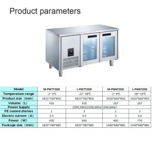 PW7/6T2DD | Counter Chiller & Freezer