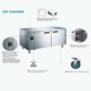 PW7/6T1H-S| Counter Chiller & Freezer with Remote Condensation Unit