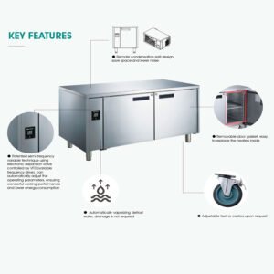 PW7/6T1H-S| Counter Chiller & Freezer with Remote Condensation Unit
