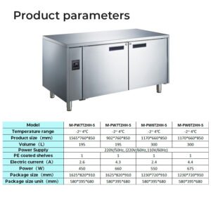 PW7/6T2HH-S|Counter Chiller & Freezer with Remote Condensation Unit