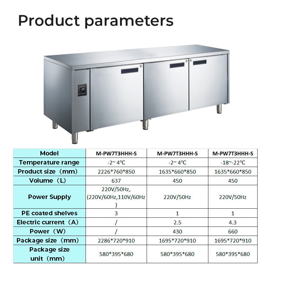 PW7/6T3HHH-S|Counter Chiller & Freezer with Remote Condensation Unit