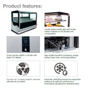 Counter top showcase refrigerator & warmer