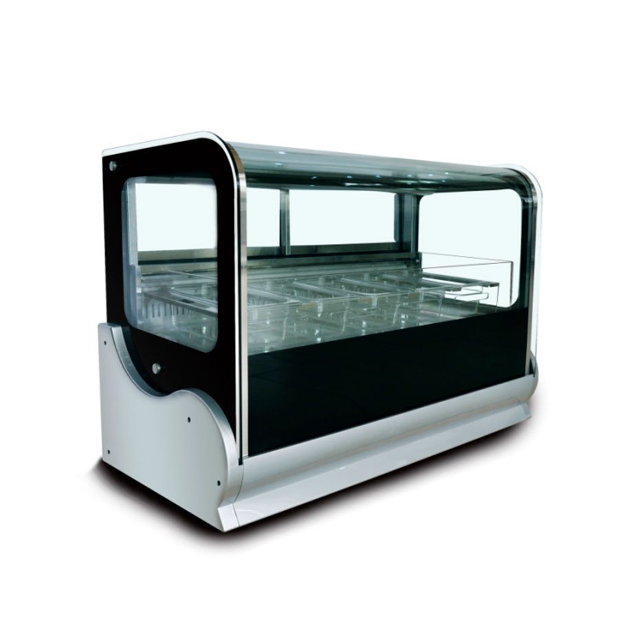 Counter top showcase refrigerator & warmer