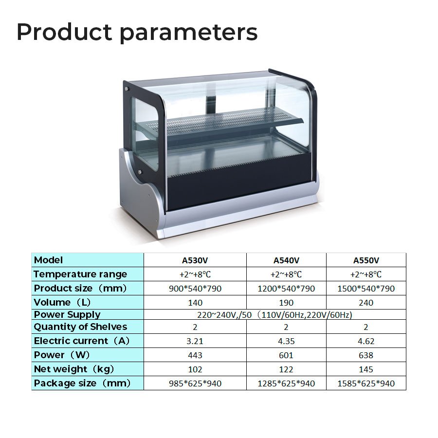 NA5V| Counter top showcase refrigerator & warmer