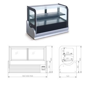 NA5V| Counter top showcase refrigerator & warmer