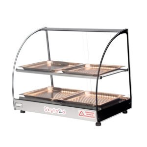 Skyfood FWD2-22-4P | 22'' Food Warmer Display Case - Double Shelf with 4 Pan