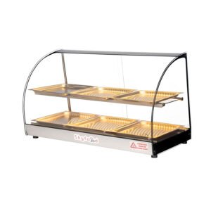 Skyfood FWD2-33-6P 33'' Food Warmer Display Case - Double Shelf with 6 Pans