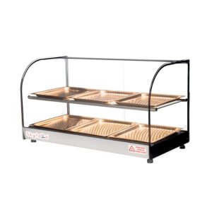 Skyfood FWDC2-33-6P| 33'' Food Warmer Display Case - Double Shelf with 6 Pans