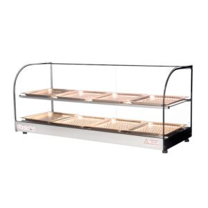 Skyfood FWDC2-43-8P| 43'' Food Warmer Display Case - Double Shelf with 8 Pans