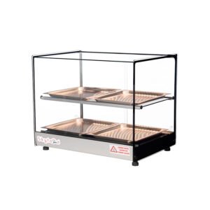Skyfood FWDS2-22-4P | 22'' Food Warmer Display Case - Double Shelf with 4 Pans