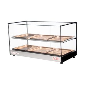 Skyfood FWDS2-33-6P| 33'' Food Warmer Display Case - Double Shelf with 6 Pans