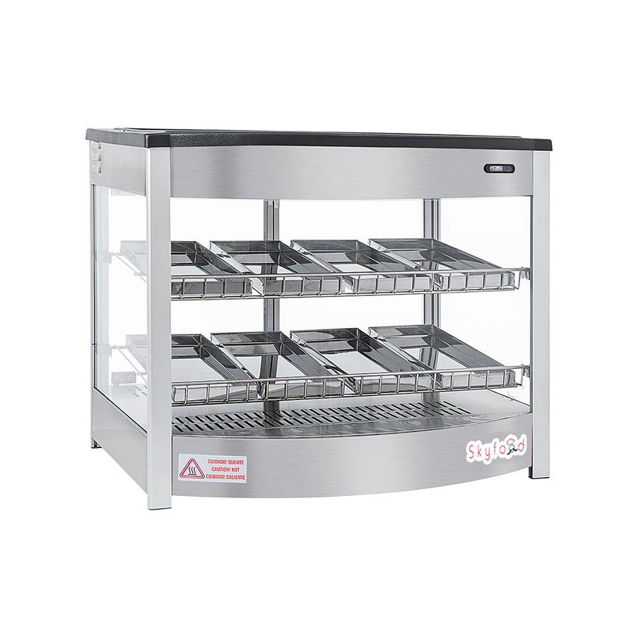 kyfood FWD2S8P | 25 5/8" Full Service Countertop Heated Display Case - (2) Shelves, 120v