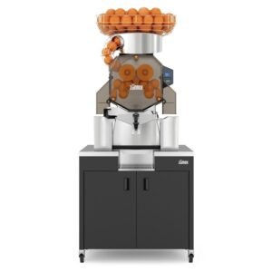 Zumex 08818 Speed Up All-in-One High Capacity Automatic Feed Juicer with Wide Black Podium - 40 Fruits / Minute