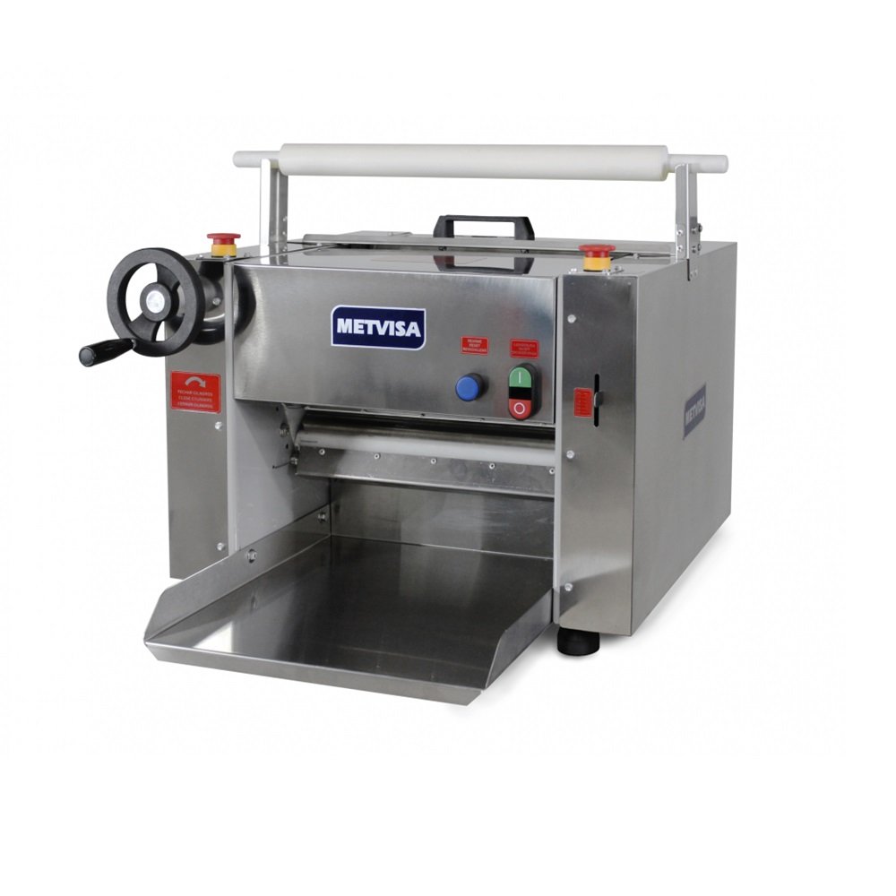 BIMG / METVISA Dough Roller & Sheeter, table top, 16''W roll - 390mm, 16 lbs dough capacity, adjustable, heavy duty, stainless steel 1,0 hp