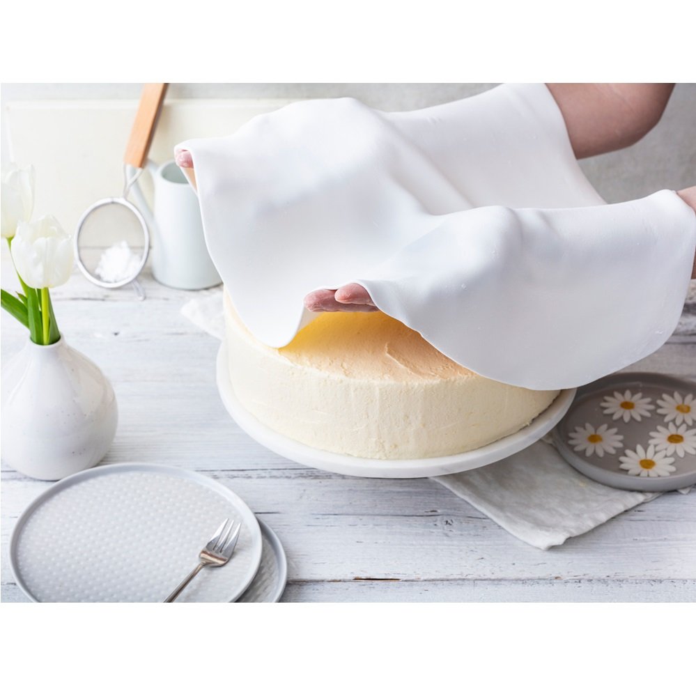 TREVI Fondant and dough rolling sheeter 14½" width cylinder, electric, with dough cutter, non-stick rollers, PINK - Image 13