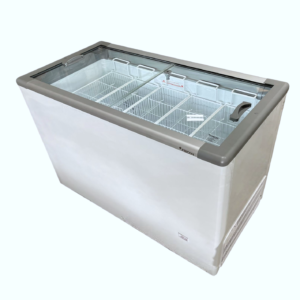 Fricon HFSL411 Flat Glass Top Sliding Lid Display Chest Freezer (HFSL411-1V026)