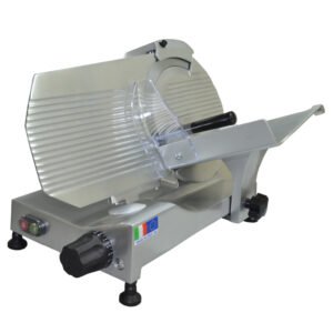 TREVI Commercial Meat Slicer 11 in. Electric, Semi-Auto, Deli Meat and Cheese Food Slicer Commercial for use, Belt Driven, Aluminum, 1/3HP 120Vol/60hz