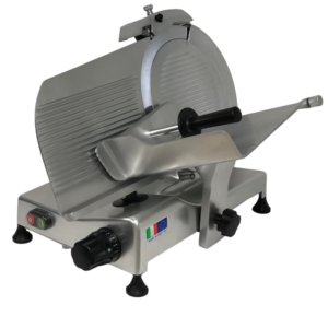 TREVI Commercial Meat Slicer 12 in. Model Super 300T ETL -  Electric, Semi-Auto, Deli Meat and Cheese Food Slicer Commercial for use, Belt Driven, Aluminum, 1/3HP 120Vol/60hz