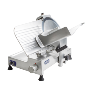 TREVI Commercial Meat Slicer 12in. Mod. Start 300, Electric Semi-Auto, Deli Meat and Cheese Food Slicer Commercial for use, Belt Driven, Aluminum, 1/3HP 120ol/60hz ETL